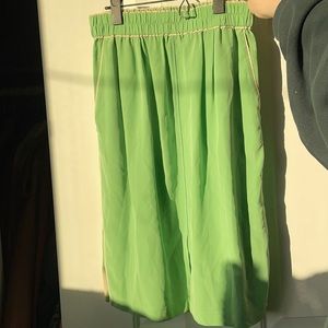Aritzia Wilfred Green Silk Skirt